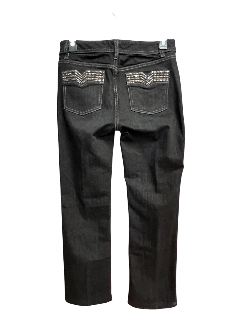 EUC White House Black Market Embellished Black Jeans | Size 2R